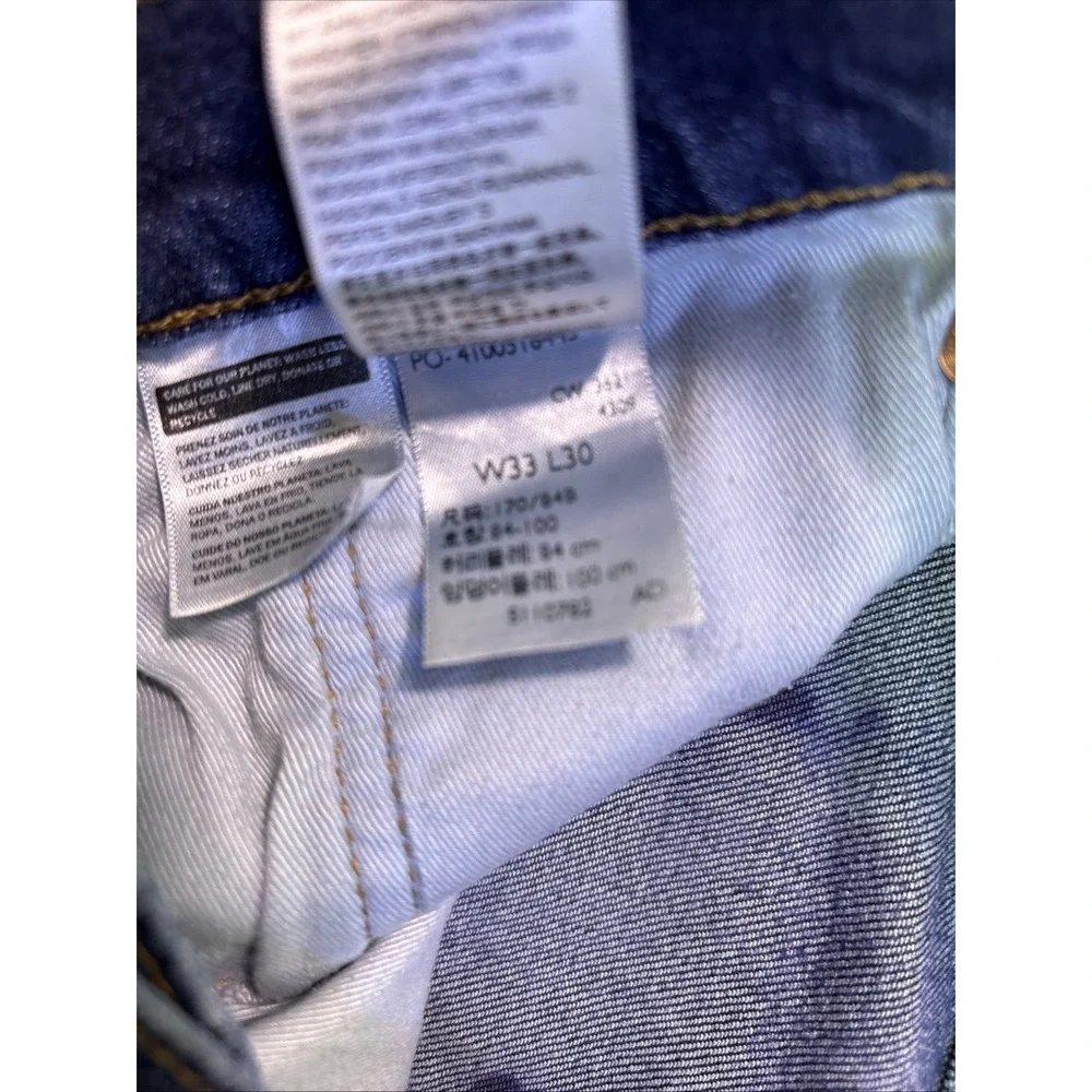 LEVI'S 502 Premium Big E Jeans Men's Regular Taper W33 L30 Denim
